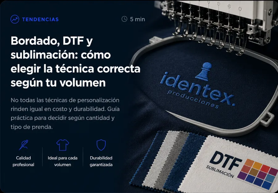 Comparación de técnicas de personalización textil